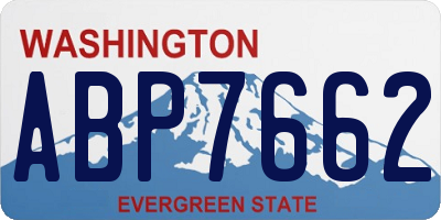 WA license plate ABP7662