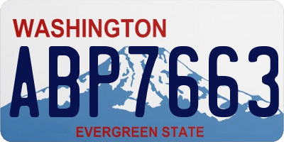 WA license plate ABP7663
