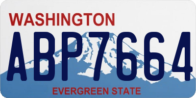 WA license plate ABP7664