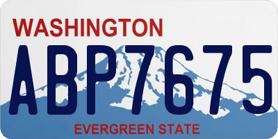 WA license plate ABP7675