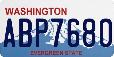 WA license plate ABP7680