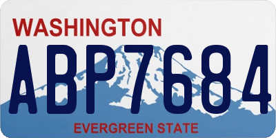 WA license plate ABP7684