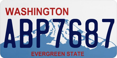 WA license plate ABP7687