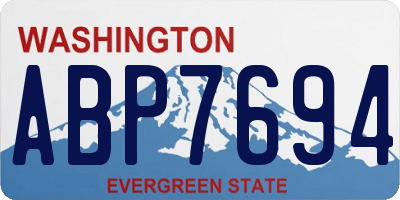 WA license plate ABP7694