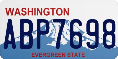 WA license plate ABP7698