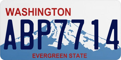 WA license plate ABP7714