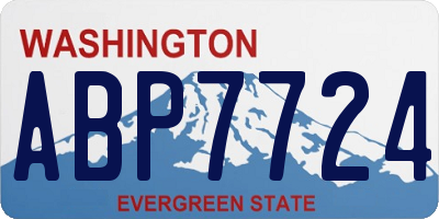 WA license plate ABP7724