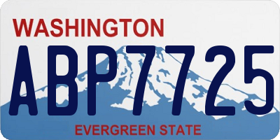 WA license plate ABP7725