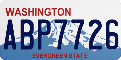 WA license plate ABP7726