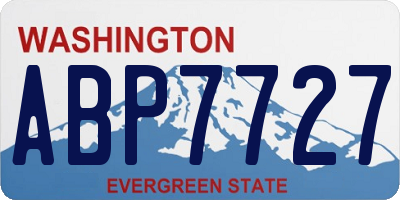 WA license plate ABP7727