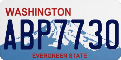 WA license plate ABP7730