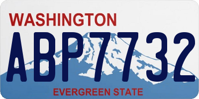 WA license plate ABP7732