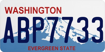 WA license plate ABP7733