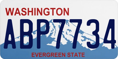 WA license plate ABP7734