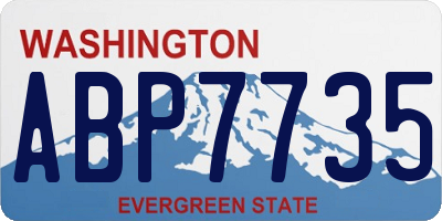 WA license plate ABP7735