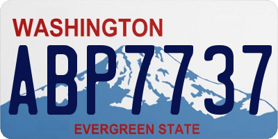 WA license plate ABP7737