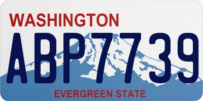 WA license plate ABP7739