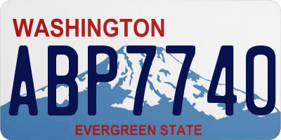 WA license plate ABP7740