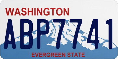WA license plate ABP7741