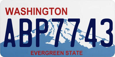 WA license plate ABP7743