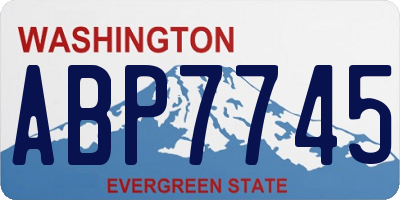 WA license plate ABP7745