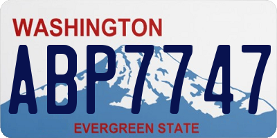WA license plate ABP7747