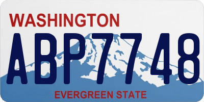 WA license plate ABP7748