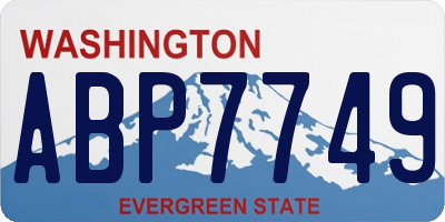 WA license plate ABP7749