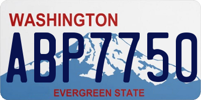 WA license plate ABP7750