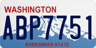 WA license plate ABP7751
