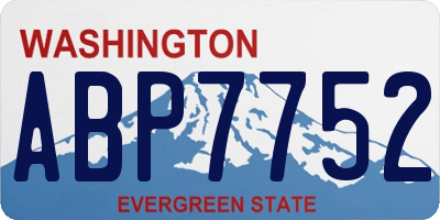 WA license plate ABP7752