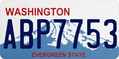 WA license plate ABP7753