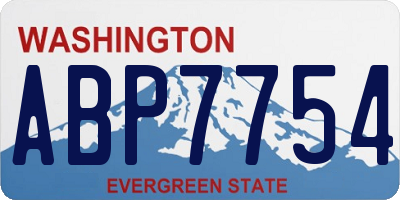 WA license plate ABP7754