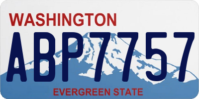 WA license plate ABP7757