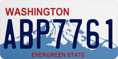 WA license plate ABP7761