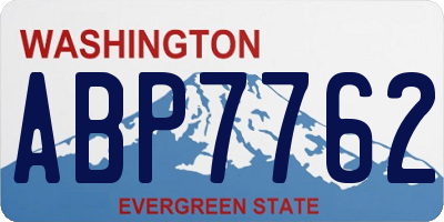 WA license plate ABP7762