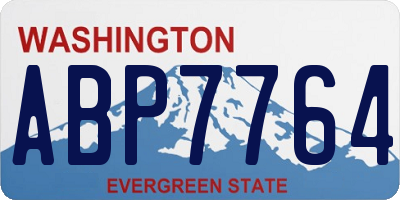 WA license plate ABP7764