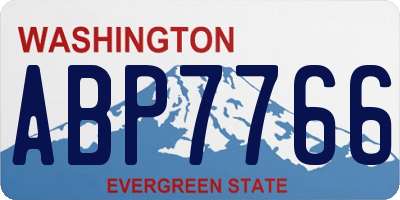 WA license plate ABP7766