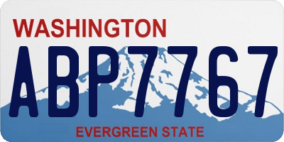 WA license plate ABP7767