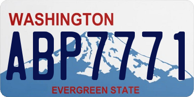 WA license plate ABP7771