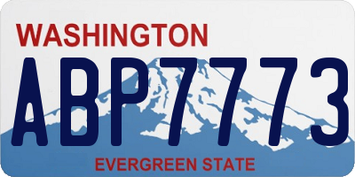 WA license plate ABP7773