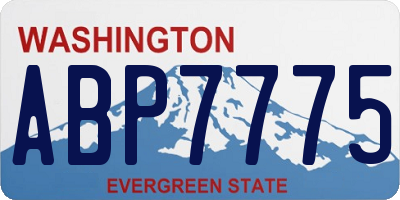 WA license plate ABP7775