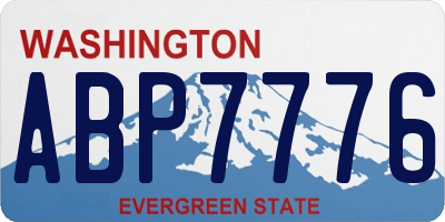 WA license plate ABP7776