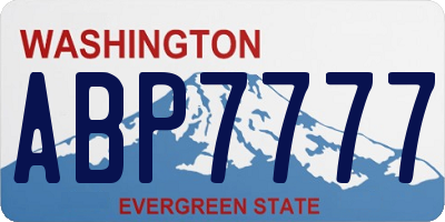 WA license plate ABP7777