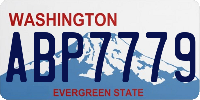 WA license plate ABP7779
