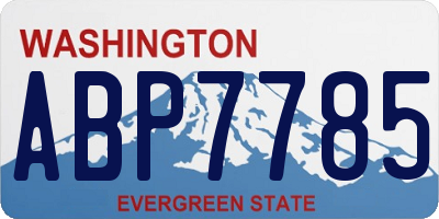 WA license plate ABP7785