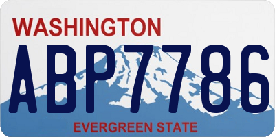 WA license plate ABP7786