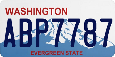 WA license plate ABP7787