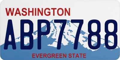 WA license plate ABP7788