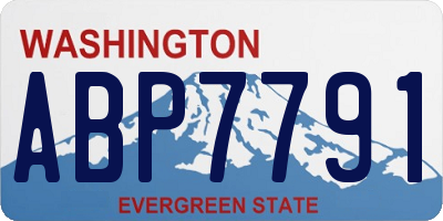 WA license plate ABP7791